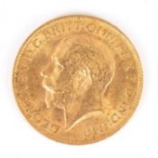 A George V gold sovereign, 1913