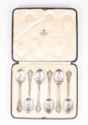 A set of six Britannia standard silver coffee spoons
