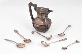 A small quantity of silver and white metal