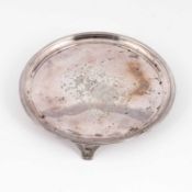 A silver card waiter