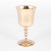 A 9ct gold goblet