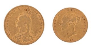 A Victorian gold sovereign