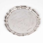 A silver salver