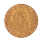 An Edward VII gold half-sovereign, 1910