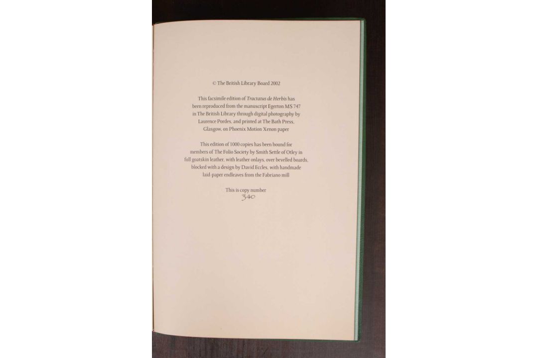 [Folio Society] Tractatus de Herbis - Image 4 of 4