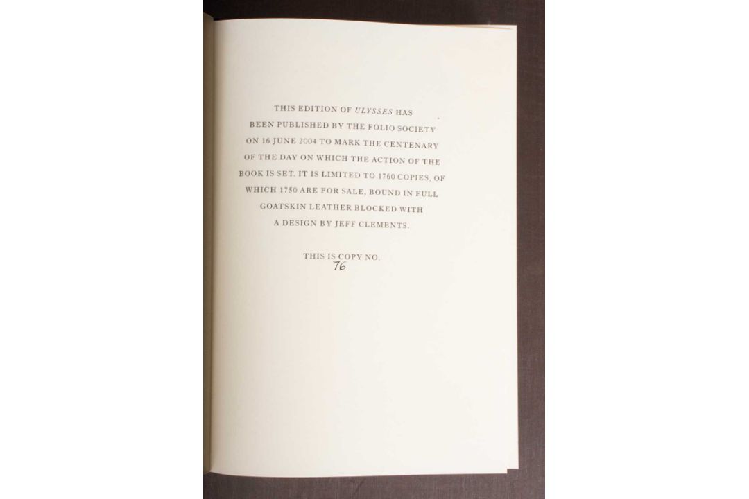 [Folio Society] Joyce (James) Ulysses - Image 2 of 4