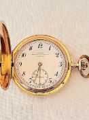 Goldene Taschenuhr Glashütte 14K Gold