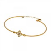 Cartier Hindu Bangle 4PD 18KYG Yellow Gold Diamond Women's