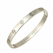 Cartier Love Bracelet #17 18K WG White Gold 750 Bangle