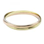 Cartier Trinity Bracelet, 18K Yellow Gold, White Pink Women's, Silver, B6067817