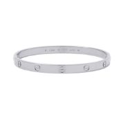 Cartier Love Bracelet Classic Model 18K White Gold Size 20 LOVE Bangle