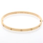 Cartier Love Bracelet Small Model Pink Gold (18K) No Stone Bangle Pink Gold