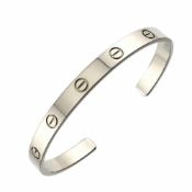Cartier Love Bracelet #18 18K WG White Gold 750 Bangle