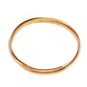 Cartier Trinity Bangle in 18K Yellow Gold, 18KWG White and 18KPG Pink Gold for Women