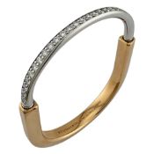 Tiffany & Co. Lock Bangle, 18k Gold with 1.08ct Diamond, Women's, Pre-owned, TIFFANY