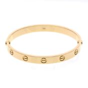 Cartier Love Bracelet Pink Gold (18K) No Stone Bangle Pink Gold