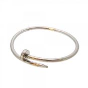 Cartier Juste Un Clou Bangle 18K White Gold Men's