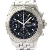 BREITLING Chronomat Black Bird Steel Automatic Watch A13353 Polished