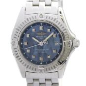 BREITLING Callistino Blue MOP Dial Steel Quartz Watch A72345 Polished