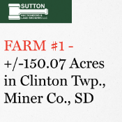 FARM #1 – +/-150.07 Acres in Clinton Twp., Miner Co., SD