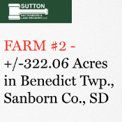 FARM #2 – +/-322.06 Acres in Benedict Twp., Sanborn Co., SD
