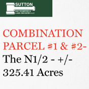 PARCEL #1 & #2 COMBINED - The N 1/2 - +/- 325.41 Acres