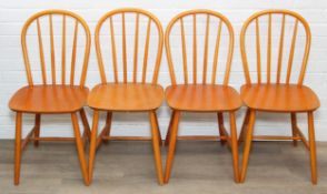 A set of four Danish made hoop back kitchen chairs, each 83cm tall [4]