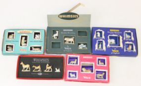 Wade Whimsies - Five vintage boxed sets to include set 2: English animals [incomplete], Set 5: