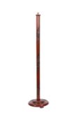 A Chinese carved wooden standard lamp, 155cms high.