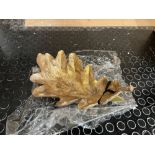 Grade-C0 ref LOT596 Decorative Oak Leaf Dish - Gold RRP œ50