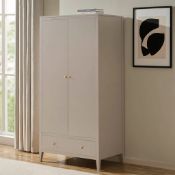 Dusk Poppy 2 Door Wardrobe with Drawer - Taupe RRP £269