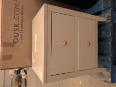 Dusk Poppy 2 Drawer Bedside Table - Taupe RRP £89
