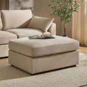 Dusk Miami Pouffe - Chenille Oatmeal RRP £199