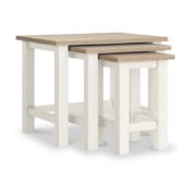 Roseland Furniture Farro Two Tone Nest Of Tables Coconut White RRP £110