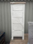 Roseland Furniture Farrow 5 Drawer Tallboy Chest RRP £250