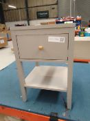 Dusk Poppy 1 Drawer Nightstand - Taupe RRP £69