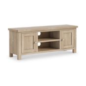 Roseland Furniture Farrow Washed Oak 120cm TV Stand RRP £235