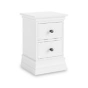 Roseland Furniture Porter 2 Drawer Narrow Bedside Table RRP £105