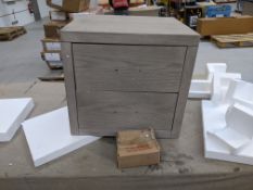 Dusk Blair 2 Drawer Bedside Table - Ash RRP £94