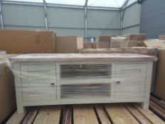 Roseland Furniture Farro Cream 120cm TV Stand RRP Â£225