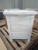Roseland Furniture Cornish 3 Drawer Bedside Table RRP Â£110
