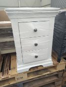 Roseland Furniture Colette 3 Drawer Bedside Table RRP Â£140