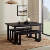 Dusk Harper Chevron 6-8 Seater Dining Table - Black RRP ?œ449