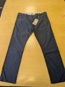  Tailor Vintage Cotton Trousers Blue 38W 30L Mens Cotton Trousers RRP 