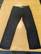  Wrangler Corded Trousers Black 38W 32L Mens Cord Trousers RRP 