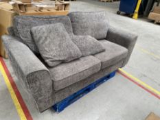 Oak Furnitureland Melbourne 2 Seater Sofa in Enzo Slate Fabric RRP £1080 - CCG-TRA-00137