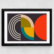 East End Prints Geometric on Black I by Ana Rut Bre 40x50 Framed Art Print RRP Â£85.00