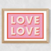 East End Prints East End Prints Love Is Love by Studio Eleni 40x50 White Framed Art Print RRP Â£85.0