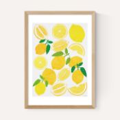 East End Prints East End Prints Lemon Harvest by Leanne Simpson 25x30 Oak Framed Art Print RRP Â£50.