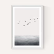 East End Prints East End Prints The Ocean by Kubistika 30x40 White Framed Art Print RRP Â£60.00